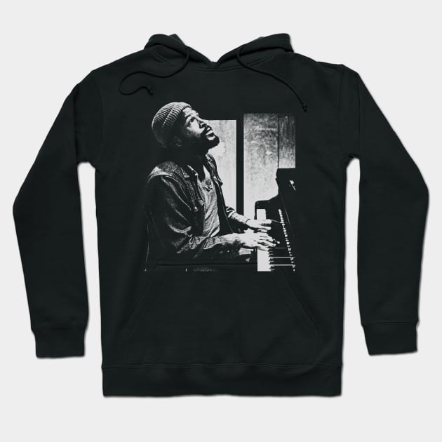 Marvin Gaye is Piono Song White Hoodie by regencyan